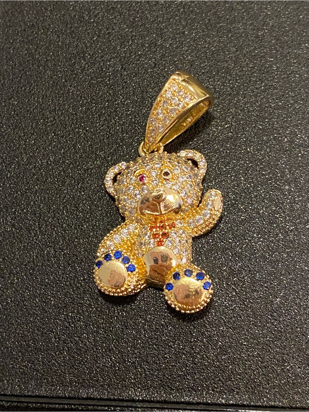 Gold-tone Teddy Bear Pendant